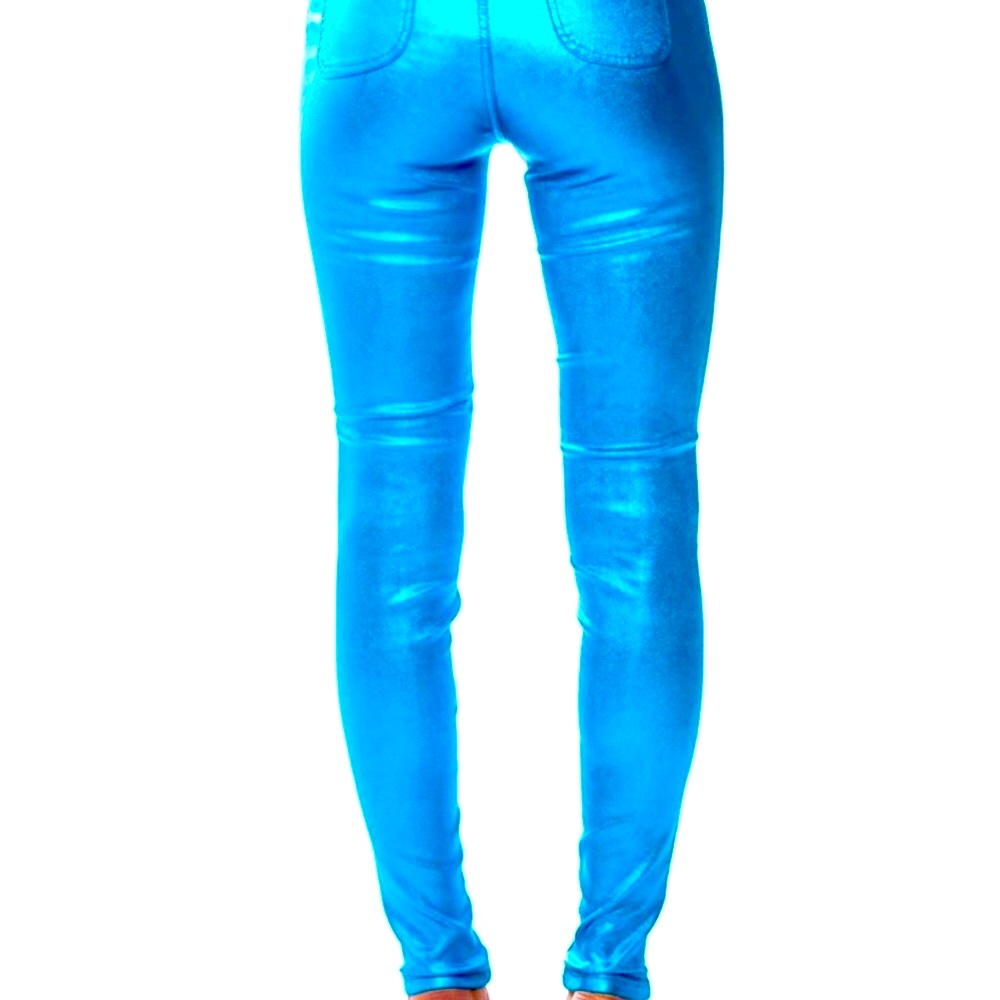 Metallic blue pants - Picture 5 of 10